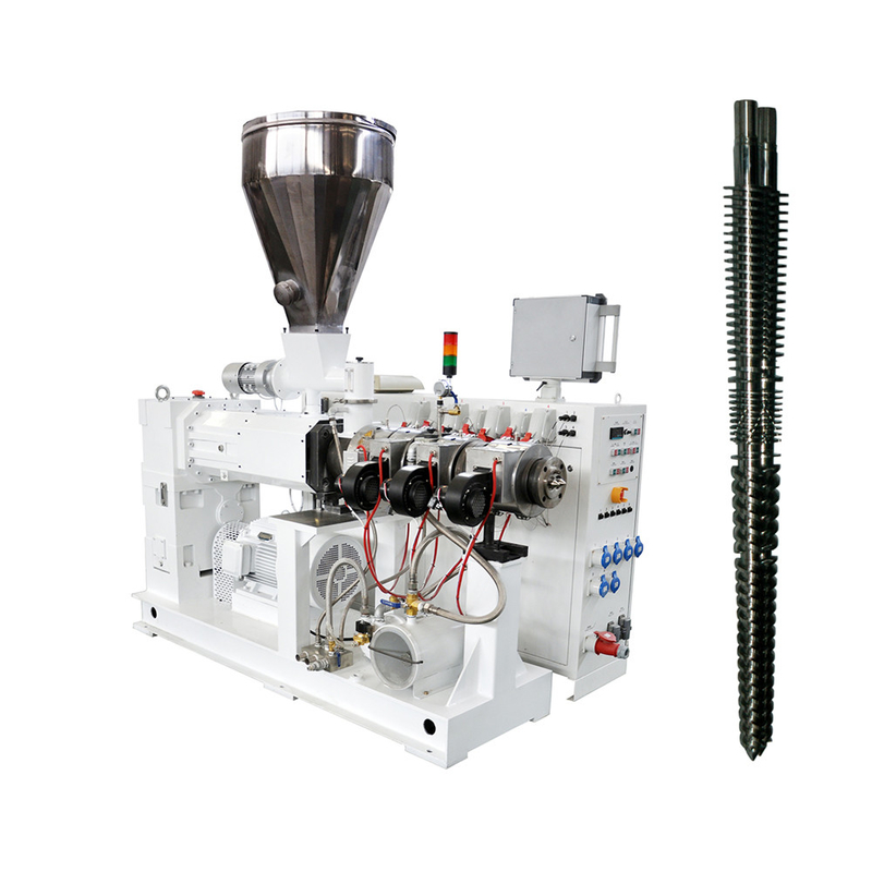 75kw モーター PVC ZS80/173 ツインスクリュー エクストルーダー ユーロテック 円形出力 750kg/h
